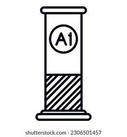 Paid parking pillar icon outline vector. Car park. Space security