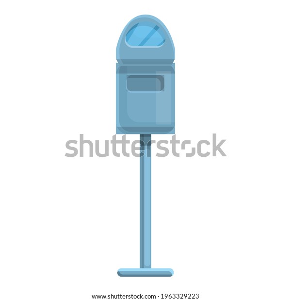 Paid parking\
terminal icon. Cartoon of Paid parking terminal vector icon for web\
design isolated on white\
background