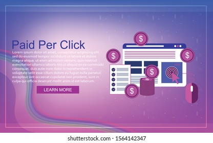 Paid Per Click Conceptual Banner