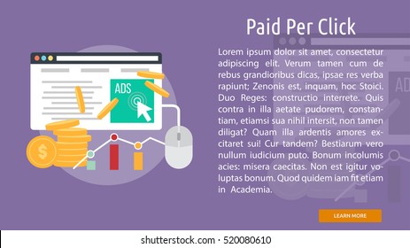 Paid Per Click Conceptual Banner