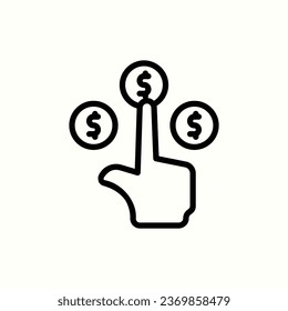 paid per click icon, isolated icon in light background, perfect for website, blog, logo, graphic design, social media, UI, mobile app