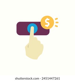 paid per click icon, isolated icon in light background, perfect for website, blog, logo, graphic design, social media, UI, mobile app