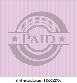 Paid pink emblem. Vintage.