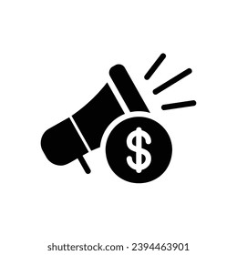 Paid Promote icon with megaphone and dollar