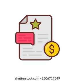 Paid Publication Filled Icons , Vector illustration