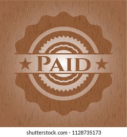 Paid retro wood emblem