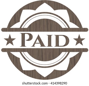 Paid retro wood emblem