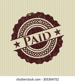 Paid rubber stamp