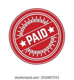 Paid Rubber stamp design Vector 