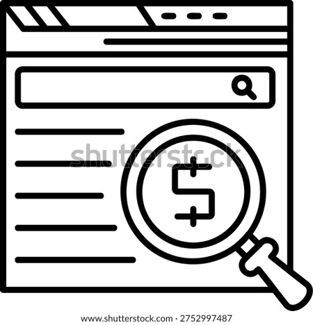 Paid Search Art vector Icon Design Illustration