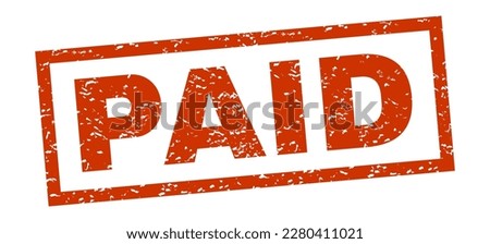 Paid Sign Word Text Rubber Stamp Grunge Effect Vector Illustration