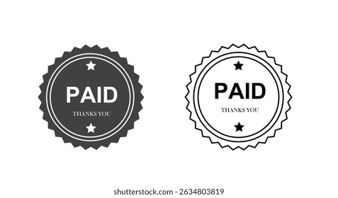 paid stamp. Paid grunge rubber stamp, vector illustration	 gray and black paid stamp  paid sticker logo icon 
