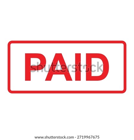 paid stamp label icon vector