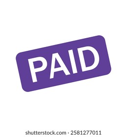 paid stamp sign symbol vector flat icon