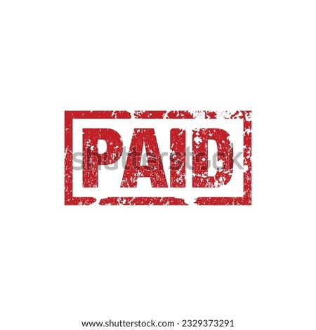 Paid stamp vector, Paid stamp with date, Paid icon.