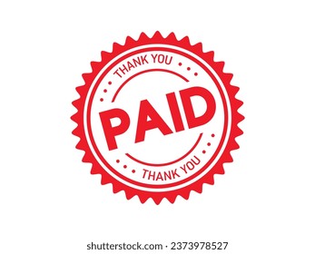 Paid Stamp Vector Illustration PNG Free