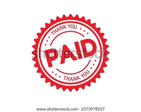 Paid Stamp Vector Illustration PNG Free