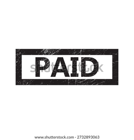 Paid Stamp Vector Label Approved Payment Badge Invoice and Financial Status Icon