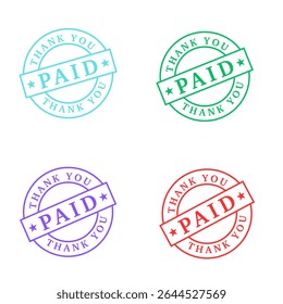 ilustração vetor de selos pagos isolada.