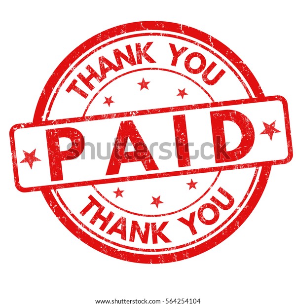 Paid Thank You Grunge Rubber Stamp Stock Vector Royalty Free 564254104