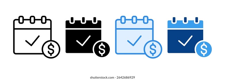Tiempo pagado Icon Set de múltiples estilos de Colección