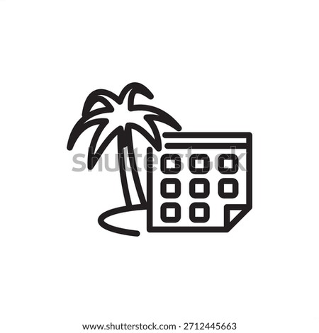Paid Time Off icon symbolizing employee vacation, sick leave, and accrued personal time, representing HR benefits, work-life balance, employee wellness, and time tracking administration.
