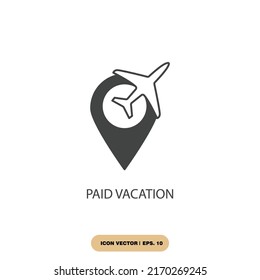 Paid Vacation Icons  Symbol Vector Elements For Infographic Web