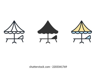 Paid Vacation Icons  Symbol Vector Elements For Infographic Web