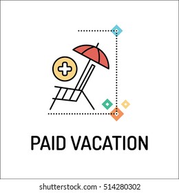 PAID VACATION line icon