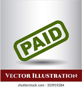 Paid vector icon