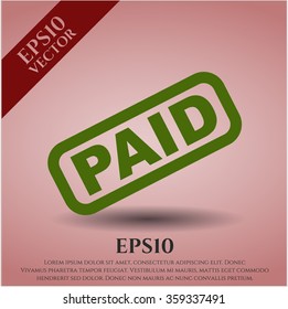 Paid vector icon