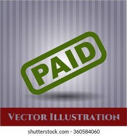 Paid vector icon