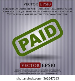 Paid vector icon