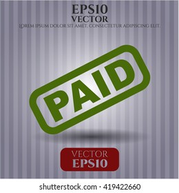 Paid vector icon