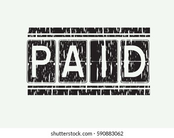 paid vector icon logo stamp