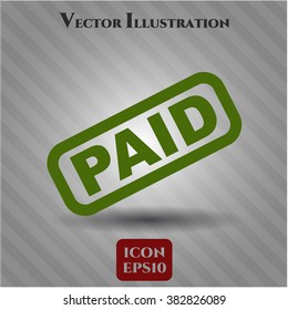 Paid vector icon or symbol