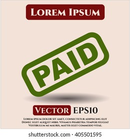 Paid vector symbol