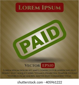 Símbolo vector pagado