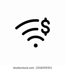 paid wifi internet icon sign vector