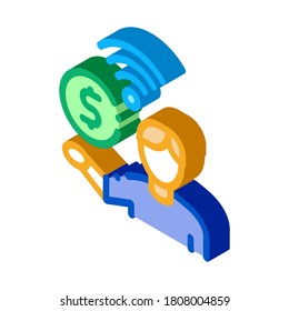 paid wifi services icon vector. isometric paid wifi services sign. color isolated symbol illustration