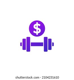 paid workout, training icon on white