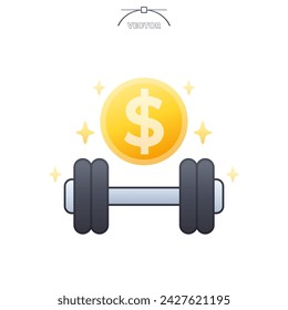 paid workout or training icon, vector design