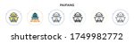 Paifang icon in filled, thin line, outline and stroke style. Vector illustration of two colored and black paifang vector icons designs can be used for mobile, ui, web