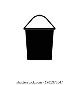 pail icon design. pail flat icon design for gardener. bucket sysmbol for gardening 