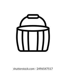 Pail icon or logo design isolated sign symbol vector illustration. A collection of high quality black line style vector icons
