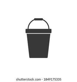 Pail Icon Logo Template Vector