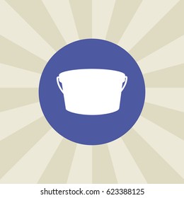 pail icon. sign design. background