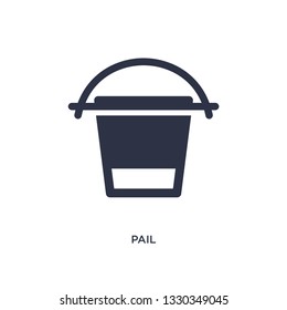 pail icon. Simple element illustration from gardening concept. pail editable symbol design on white background. Can be use for web and mobile.