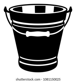 Pail icon. Simple illustration of pail vector icon for web