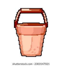 pail sand toy game pixel art retro vector. bit pail sand toy. old vintage illustration